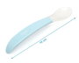 KioKids Cuillère en silicone pour bébé étape 2, bleu clair, recommandée à partir de 4 mois, résistante au lave-vaisselle, texture douce