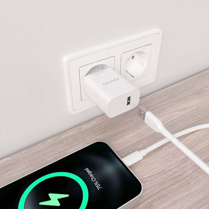 Chargeur mural Aisens A110-0853 Blanc Multicouleur 50 W Chargeur mural Aisens A110-0853 Blanc Multicouleur 50 W