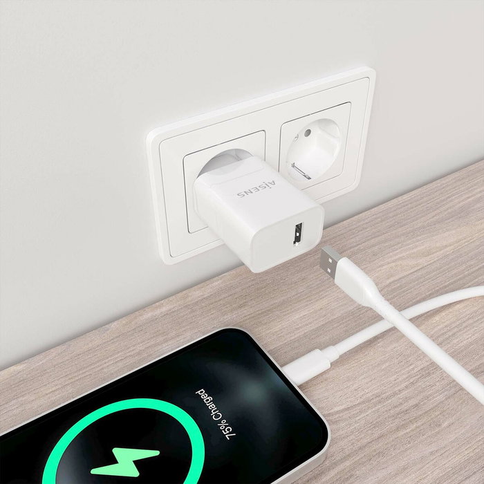 Chargeur mural Aisens A110-0853 Blanc Multicouleur 50 W Chargeur mural Aisens A110-0853 Blanc Multicouleur 50 W