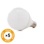 Pack de 5 ampoules LED E14 7W 500Lm 2700K Blanc chaud