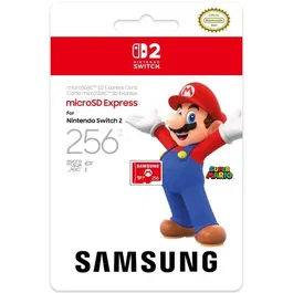 Samsung Carte mémoire Micro SD Express 256Go - Compatible Nintendo Switch 2 - Haute vitesse de lecture/écriture pour jeux et DLC