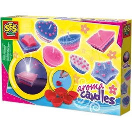 Kit de fabrication de bougies parfumées pour enfants à partir de 6 ans - SES CREATIVE Hobby Pink - Activité créative avec cire, moules et mèches