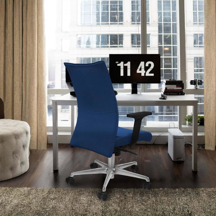 Piqueras Y Crespo Chaise Albacete Confidente Gris Clair avec mécanisme Synchro et base Aluminium