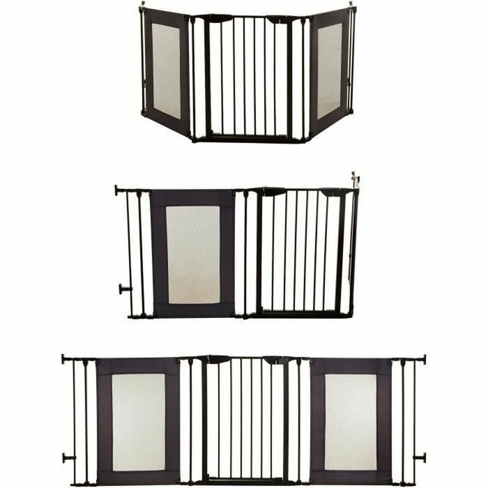 Dreambaby Barrière de sécurité Denver 3 panneaux, 85,5-200 x 74 cm, Noir