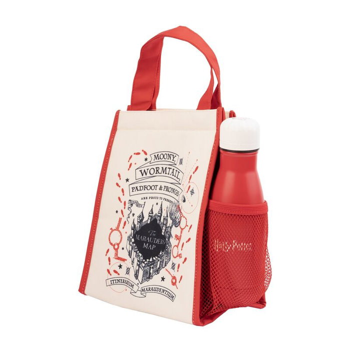 ERIK Sac à goûter isolé Harry Potter Carte du Maraudeur - Polyester avec doublure aluminium, 20x13x23 cm, avec poche latérale, anses et fermeture éclair