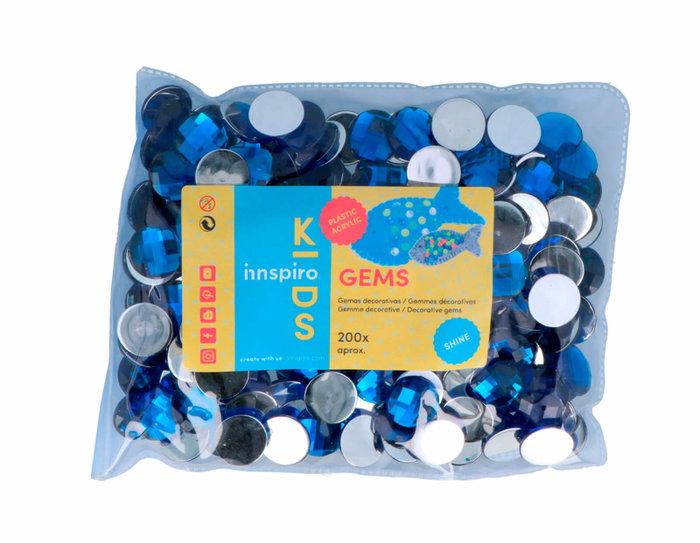 Innspiro Gemmes acryliques circulaires bleues 18mm (200 unités) Innspiro Gemmes acryliques circulaires bleues 18mm (200 unités)