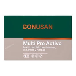 Bonusan Multi Pro Activo 60 comprimés – Multivitamines complet avec plus de 60 vitamines et minéraux
