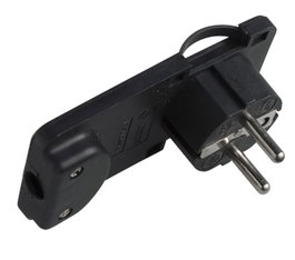 MicroConnect Fiche d'alimentation Schuko coudée plate noire