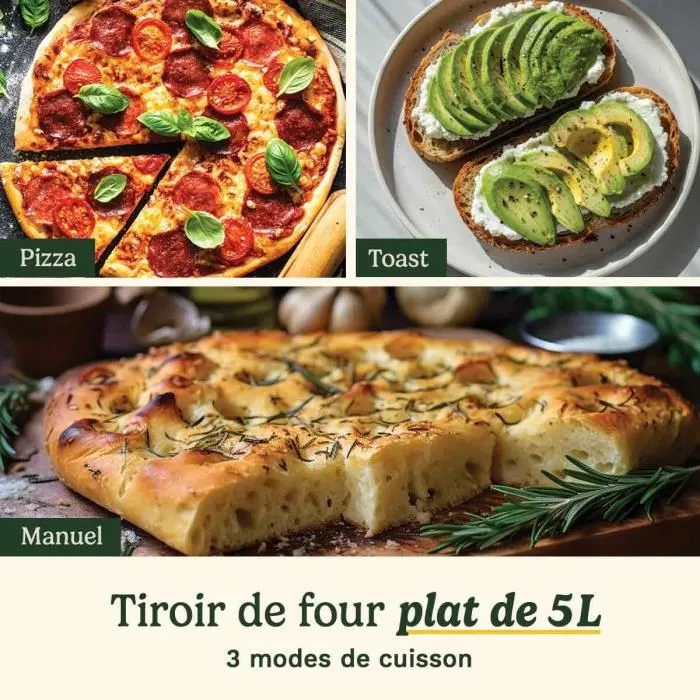 Cuisinart Airfryer AFT13XSSE - Friteuse sans huile, 13,6 L, 3 zones de cuisson (double cuves + tiroir), revêtement céramique sans PFAS, Noir/Inox, 2400W