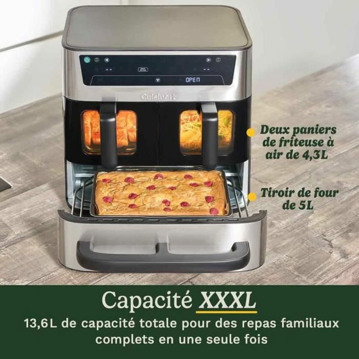Cuisinart Airfryer AFT13XSSE - Friteuse sans huile 13,6L - Noir et Inox Cuisinart Airfryer AFT13XSSE - Friteuse sans huile 13,6L - Noir et Inox