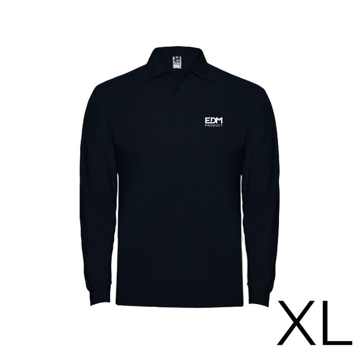 EDM Product Polo à manches longues homme EDM Noir XL