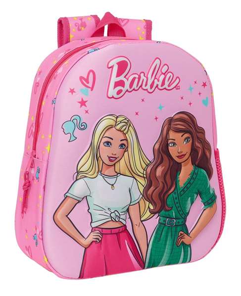 Safta Sac à dos 3D Barbie pour enfant 3 ans - 27 * 33 * 10 cm Safta Sac à dos 3D Barbie pour enfant 3 ans - 27 * 33 * 10 cm