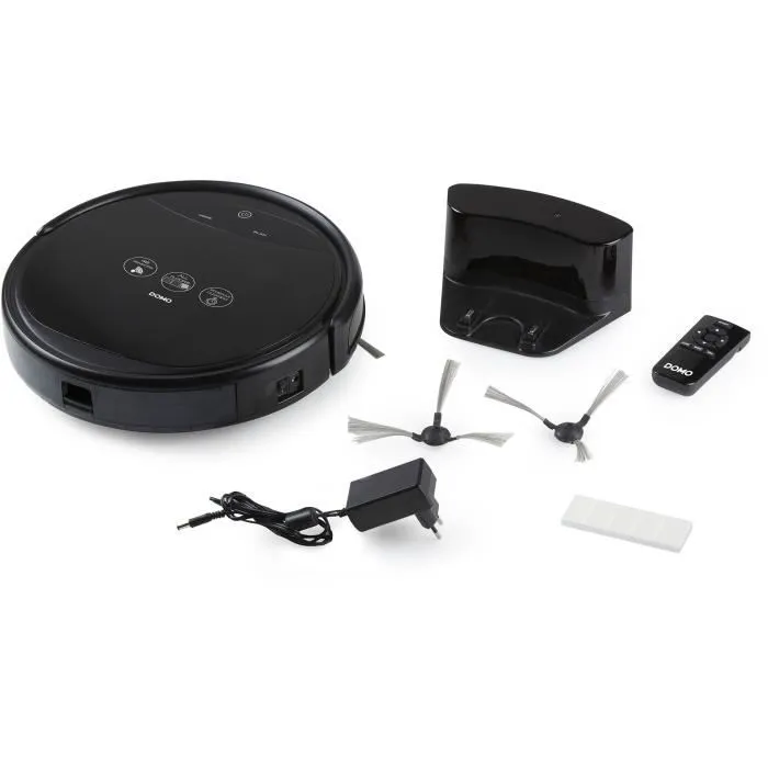 DOMO DO7293SN Aspirateur Robot avec Télécommande, 2000 PA, Autonomie 120 min, Réservoir 550 ml, Filtre HEPA, 48 Capteurs, Silencieux DOMO DO7293SN Aspirateur Robot avec Télécommande, 2000 PA, Autonomie 120 min, Réservoir 550 ml, Filtre HEPA, 48 Capteurs, Silencieux