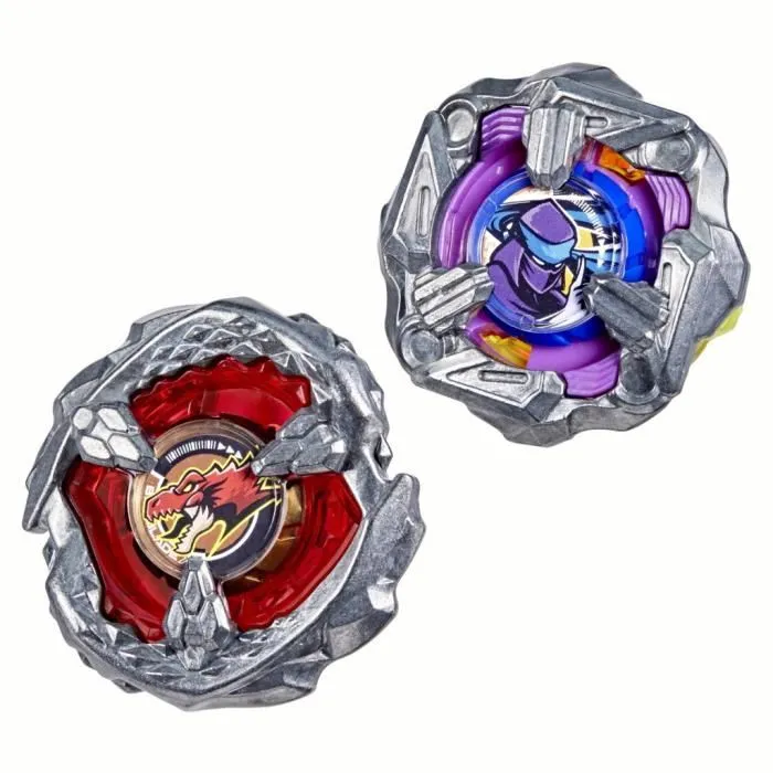 Takara Tomy Beyblade X Dual Pack Beat Tyranno 4-70Q et Knife Shinobi 4-80HN, 2 Toupie de Compétition à Rotation Droite Authentique dès 8 ans