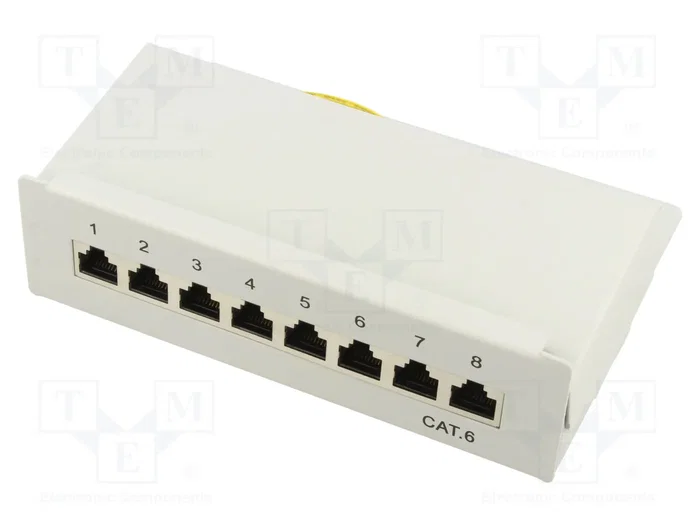 GOOBAY Panneau de brassage Cat 6 RJ45 8 ports 1U gris GOOBAY Panneau de brassage Cat 6 RJ45 8 ports 1U gris