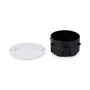 Solera Boîte d'encastrement ronde Ø60x40mm avec griffe plastique noir/blanc