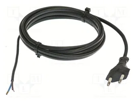 AS SCHWABE Câble d'alimentation H03VVH2-F 2x0,75mm2 1,5m