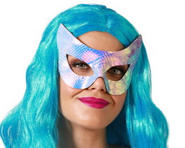 Masque irisé avec finition holographique et pointes relevées