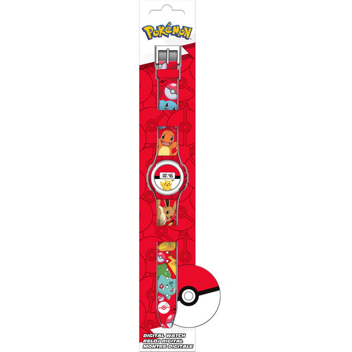Pokémon - Montre digitale pour enfant avec bracelet en silicone - Cadran numérique, modèle officiel - 29 x 9,5 cm Pokémon - Montre digitale pour enfant avec bracelet en silicone - Cadran numérique, modèle officiel - 29 x 9,5 cm