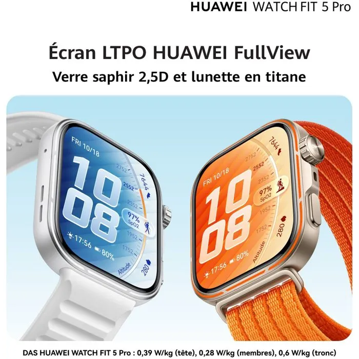 Huawei Watch Fit 5 Pro - Noir