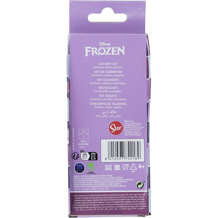 Licensing Jeu de couverts elliptiques métalliques 2 pièces Frozen Licensing Jeu de couverts elliptiques métalliques 2 pièces Frozen