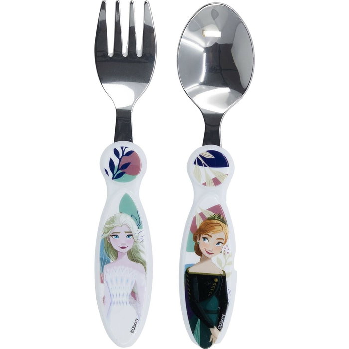 Licensing Jeu de couverts elliptiques métalliques 2 pièces Frozen Licensing Jeu de couverts elliptiques métalliques 2 pièces Frozen