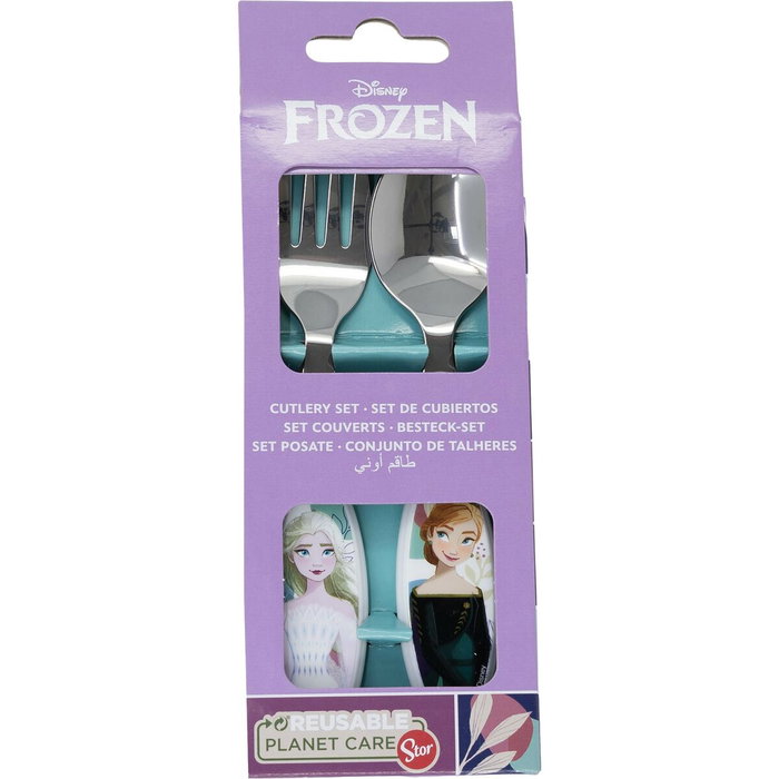 Licensing Jeu de couverts elliptiques métalliques 2 pièces Frozen Licensing Jeu de couverts elliptiques métalliques 2 pièces Frozen