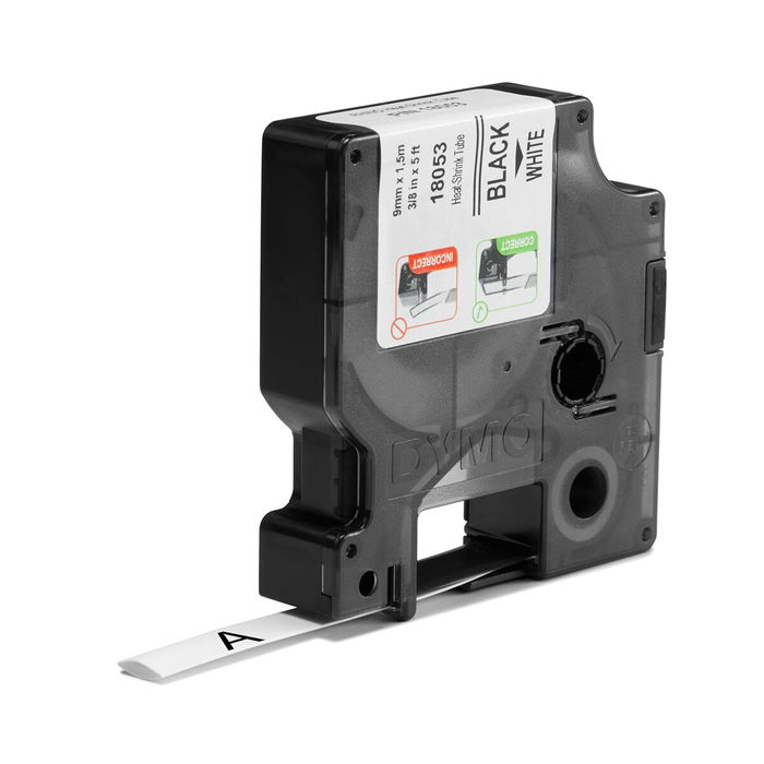 Ruban Laminé pour Etiqueteuses Dymo 18053 Blanc/Noir Noir/Blanc 9 mm Ruban Laminé pour Etiqueteuses Dymo 18053 Blanc/Noir Noir/Blanc 9 mm