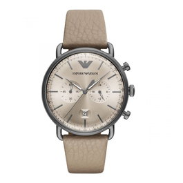 Armani AR11107 Montre Homme avec Bracelet en Cuir Marron