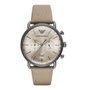 Armani AR11107 Montre Homme avec Bracelet en Cuir Marron