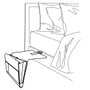 Home Deco Factory Organisateur de bord de lit