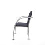 Silla Hellín tapizada con Tela color Gris oscuro. Brazos fijos