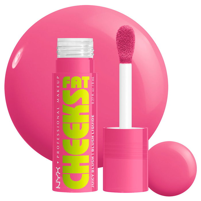 NYX Professional Makeup Fat Cheeks Juicy Blush N°07 Plump Pop, Fard à Joues Liquide Hydratant, 8 ml NYX Professional Makeup Fat Cheeks Juicy Blush N°07 Plump Pop, Fard à Joues Liquide Hydratant, 8 ml