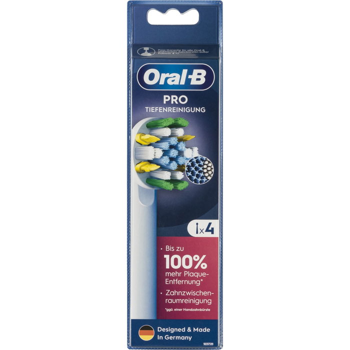 Oral-B Têtes de brosse à dents Pro Deep Cleaning, Pack de 4, Blanc Oral-B Têtes de brosse à dents Pro Deep Cleaning, Pack de 4, Blanc