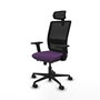 Piqueras Y Crespo Haches Chaise de Bureau avec Mécanisme Sincro/Traslack, Violet et Noir