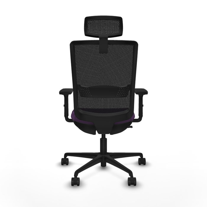 Piqueras Y Crespo Haches Chaise de Bureau avec Mécanisme Sincro/Traslack, Violet et Noir