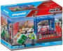 Playmobil Dépôt de Chargement avec Barrière et Clôture, Jouet de Construction, 29 x 26 x 8,5 cm