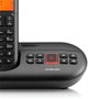Motorola E211 Téléphone DECT sans fil avec répondeur, blocage d'appels et écran LCD rétroéclairé ambré