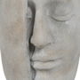 Vase Gris Ciment Visage 21 x 18 x 32,5 cm