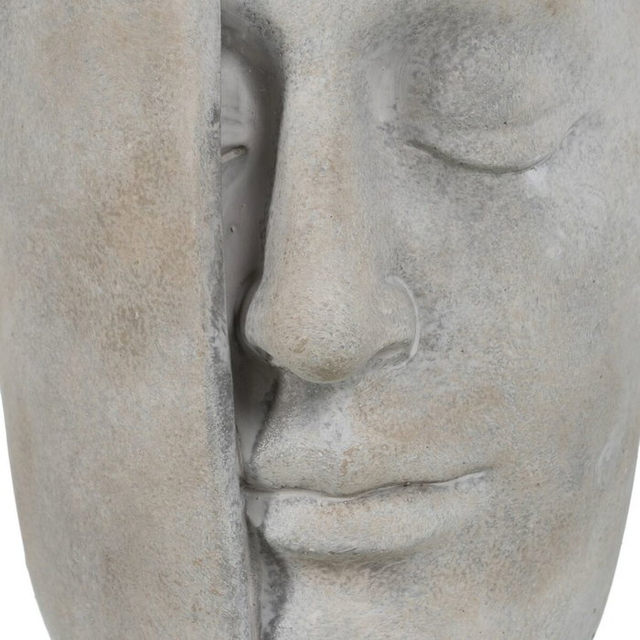Vase Gris Ciment Visage 21 x 18 x 32,5 cm