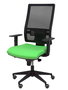 Chaise Horna Synchro 5 positions tissu Vert pistache Maille Noir Base pyramidale noire Accoudoir 1D Sans appui-tête Roulettes pour moquette