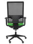 Chaise Horna Synchro 5 positions tissu Vert pistache Maille Noir Base pyramidale noire Accoudoir 1D Sans appui-tête Roulettes pour moquette