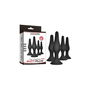 Plug Anal VSCNOVELTY Noir Silicone Lot 4 Pièces