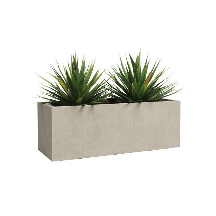 Artevasi Jardinière Sydney 98 L - Plastique Crème - Pour Massifs ou Potagers - Dimensions 99.5 x 39.5 x 43 cm (XL)