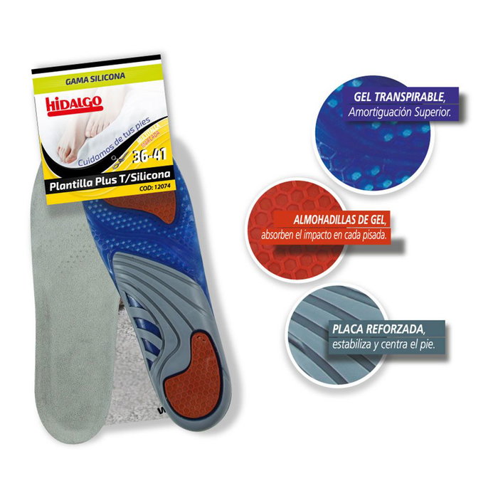 Hidalgo Semelles en silicone pour chaussures, taille 36-41 recoupable