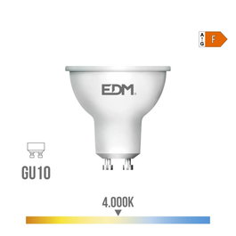 Edm Ampoule LED Dicroïque GU10 10W 932lm 4000K Blanc Neutre 120° Diamètre 5 x 6,4 cm