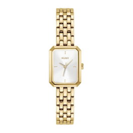 HUGO BOSS Montre pour Femme Dorée avec Boîtier Rectangulaire