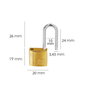 WOLFPACK LINEA PROFESIONAL Cadenas en laiton avec anse longue 20 mm Serie Target
