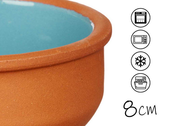 La Dehesa Set de 6 Cazuelas en Barro 8 cm Couleur Bleu (Set de 10)