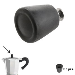 ORYX Lot de 3 Pomos pour Cafetière Aluminium Induction (6, 9, 12 tasses)